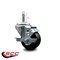 Service Caster 3'' Soft Rubber Wheel Swivel 7/16'' Grip Ring Stem Caster with Brake SCC-GR20S314-SRS-TLB-716138 - alternate 2